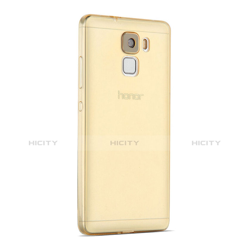 Cover TPU Trasparente Ultra Sottile Morbida per Huawei Honor 7 Dual SIM Oro