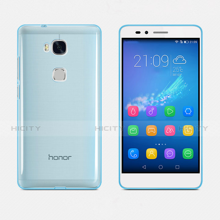 Cover TPU Trasparente Ultra Sottile Morbida per Huawei Honor Play 5X Blu
