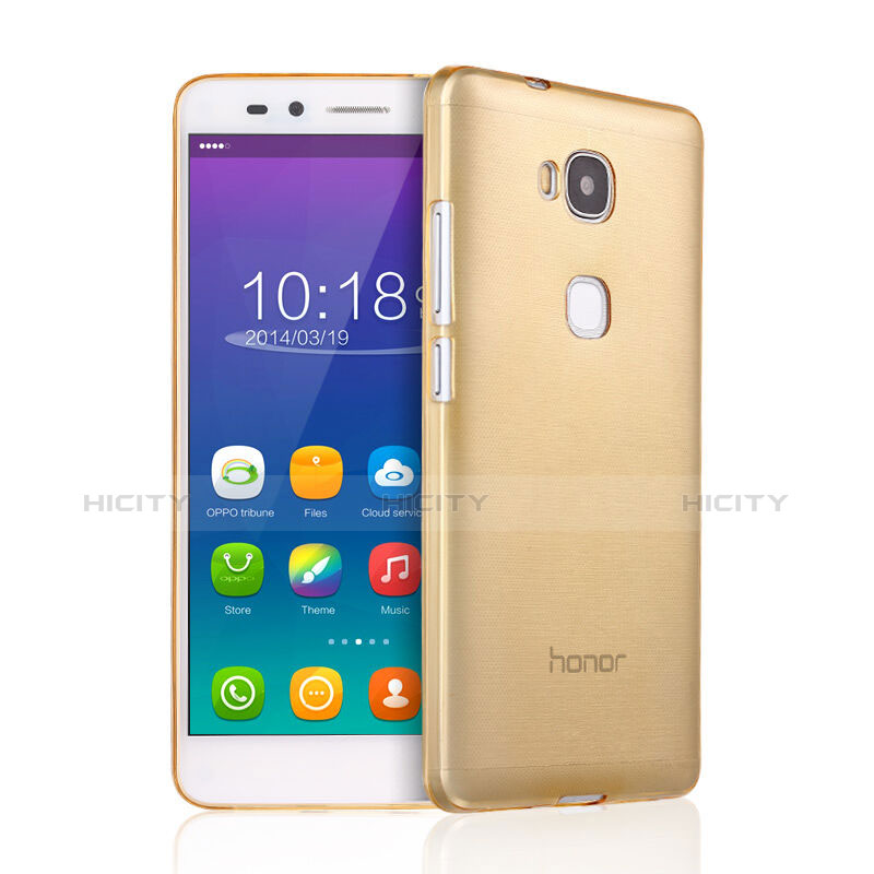 Cover TPU Trasparente Ultra Sottile Morbida per Huawei Honor Play 5X Oro