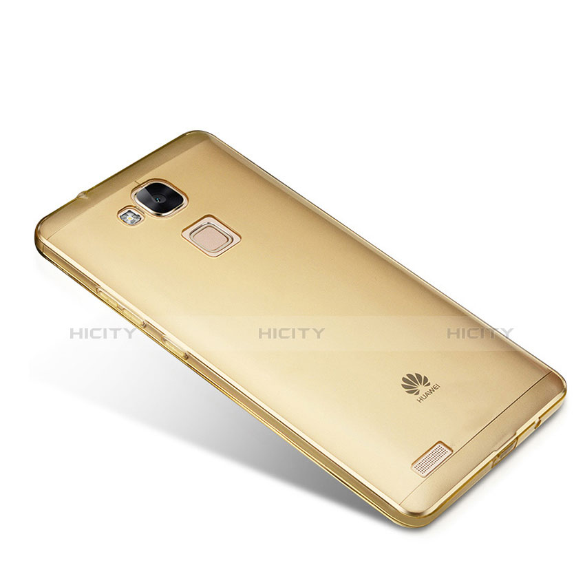 Cover TPU Trasparente Ultra Sottile Morbida per Huawei Mate 7 Oro