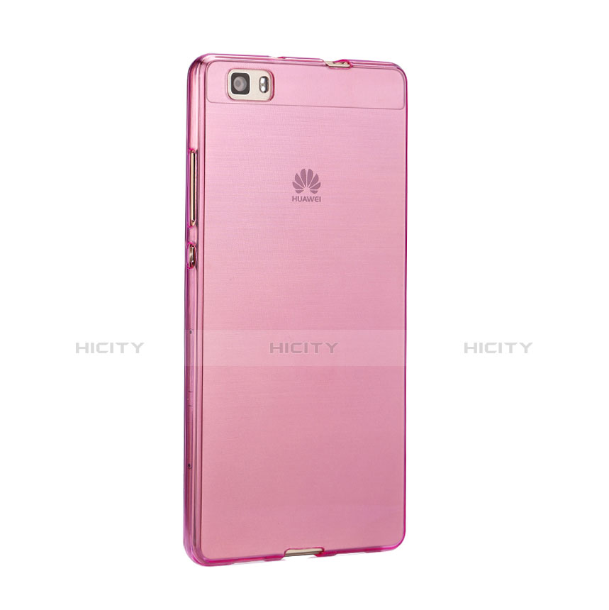 Cover TPU Trasparente Ultra Sottile Morbida per Huawei P8 Lite Rosa