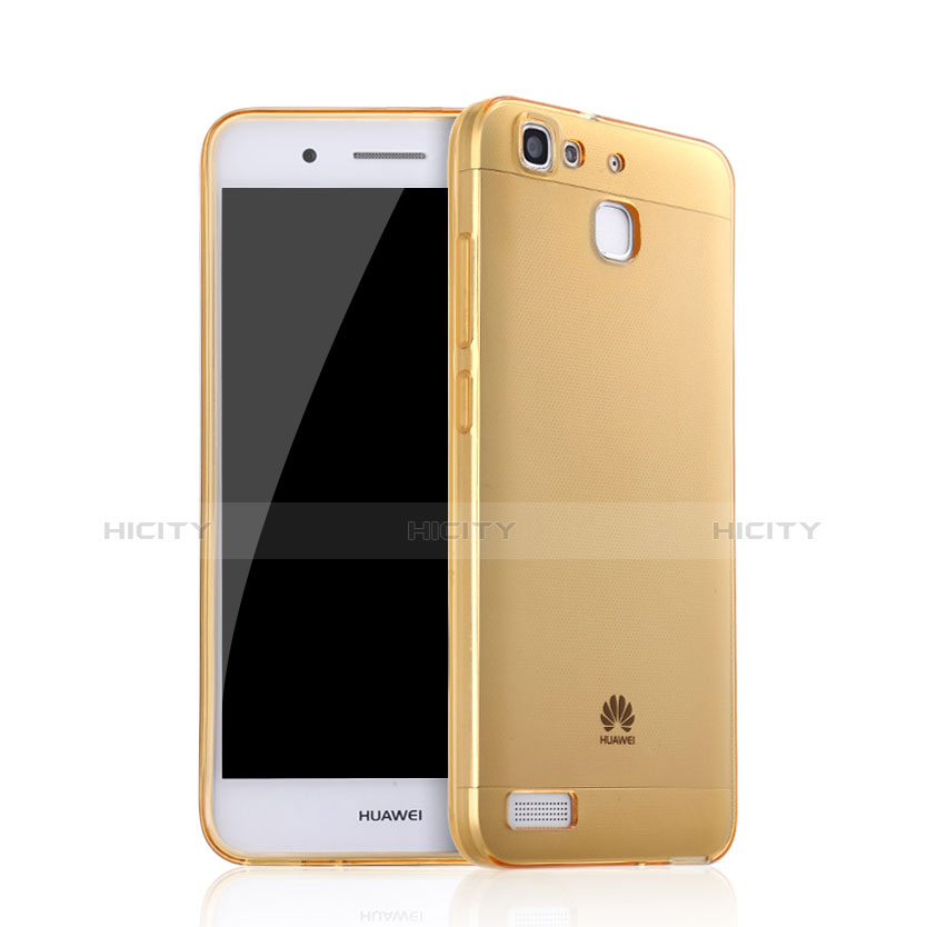 Cover TPU Trasparente Ultra Sottile Morbida per Huawei P8 Lite Smart Oro