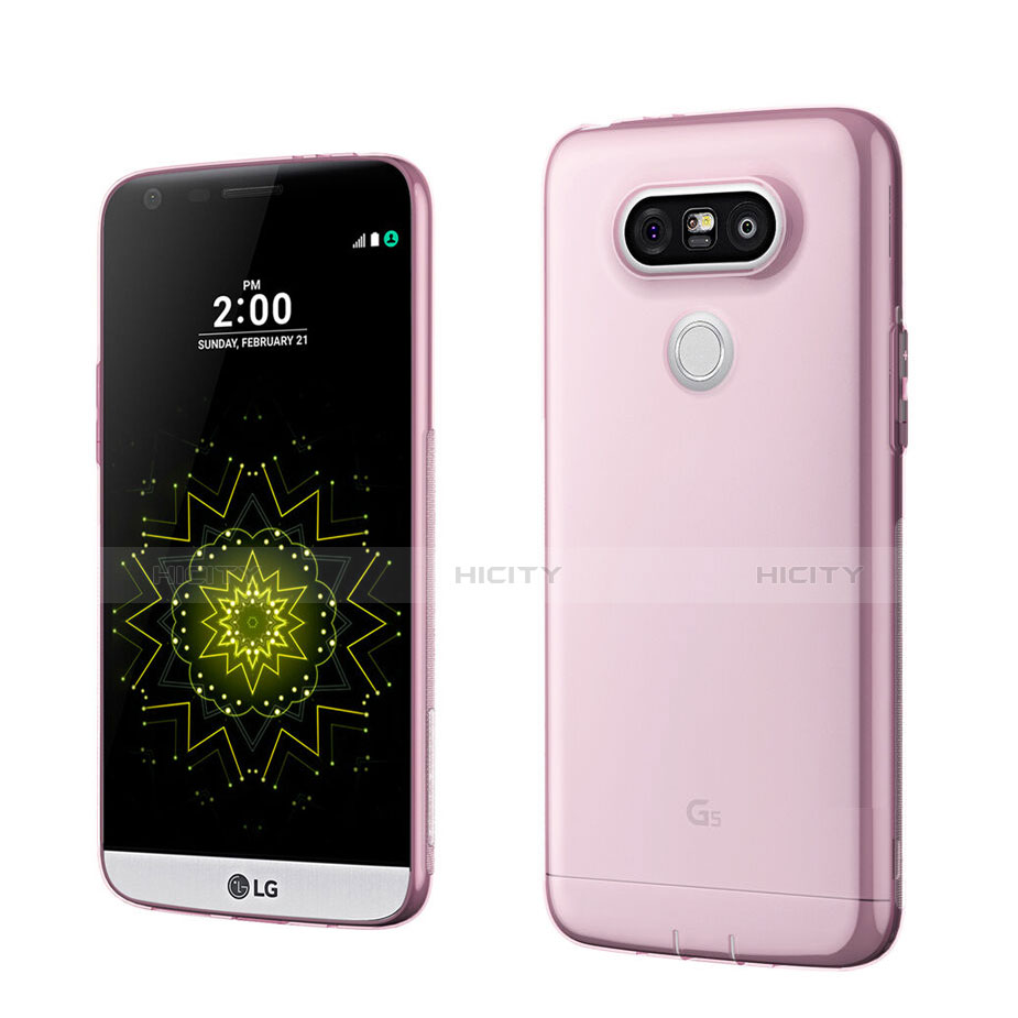 Cover TPU Trasparente Ultra Sottile Morbida per LG G5 Rosa