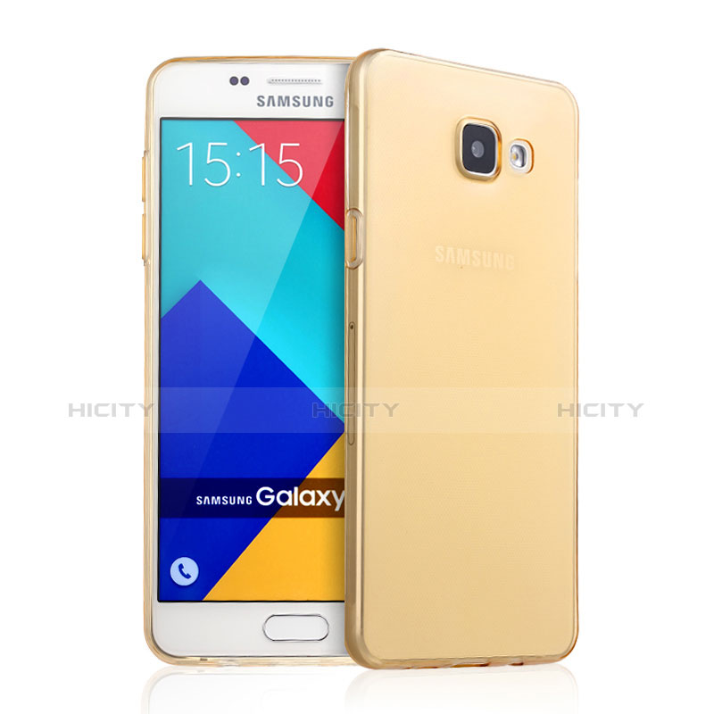 Cover TPU Trasparente Ultra Sottile Morbida per Samsung Galaxy A5 (2016) SM-A510F Oro