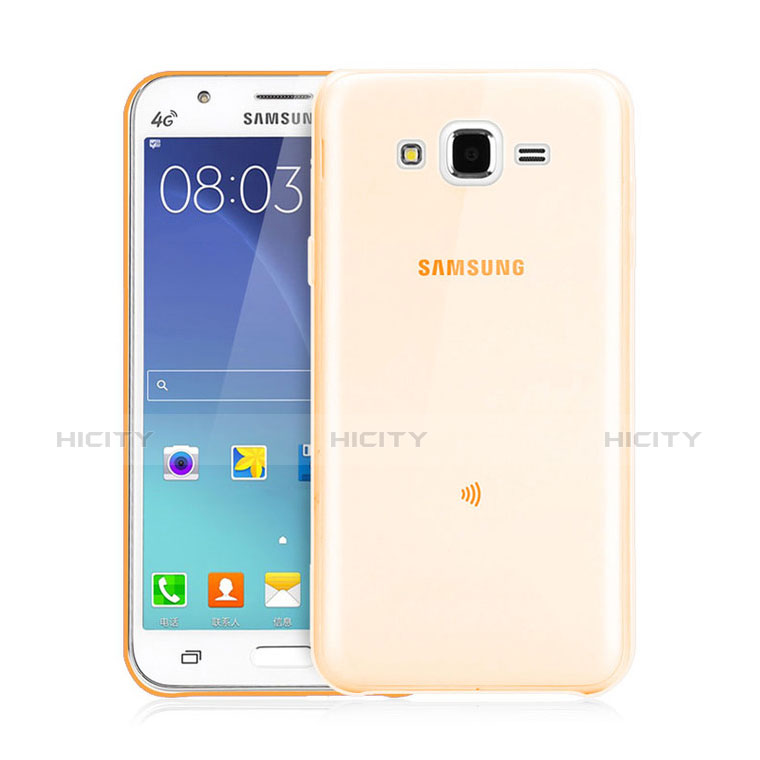 Cover TPU Trasparente Ultra Sottile Morbida per Samsung Galaxy J3 Oro