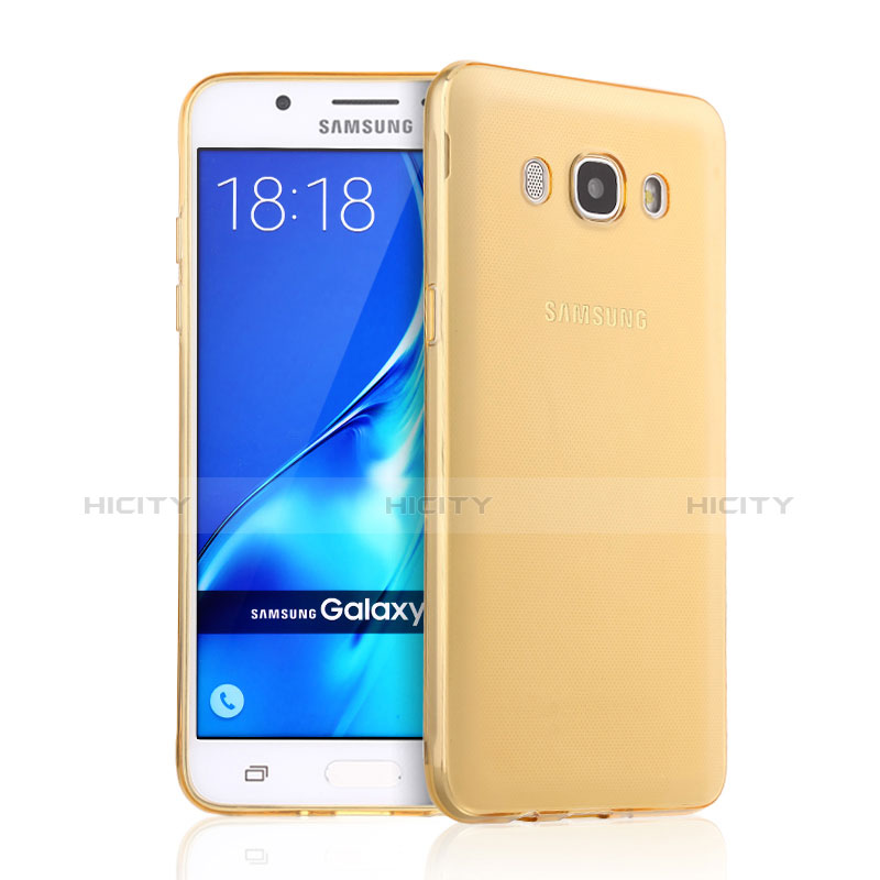 Cover TPU Trasparente Ultra Sottile Morbida per Samsung Galaxy J5 Duos (2016) Oro