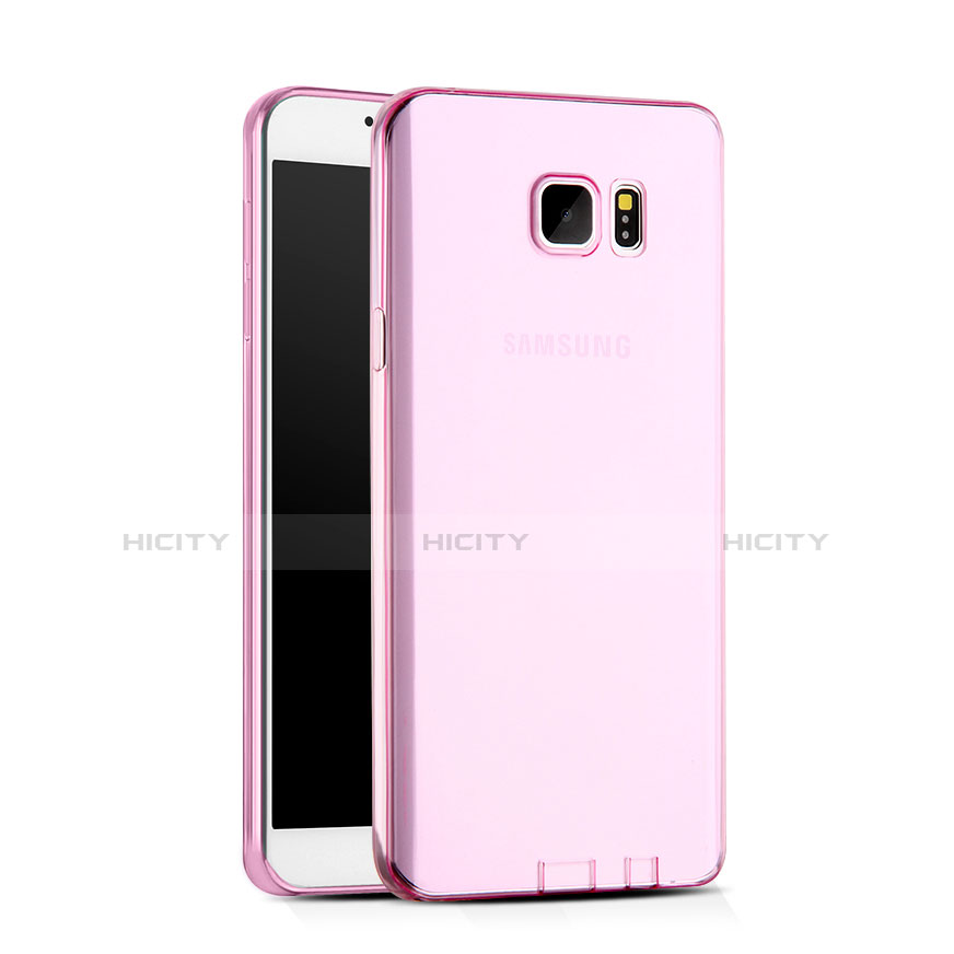 Cover TPU Trasparente Ultra Sottile Morbida per Samsung Galaxy Note 5 N9200 N920 N920F Rosa