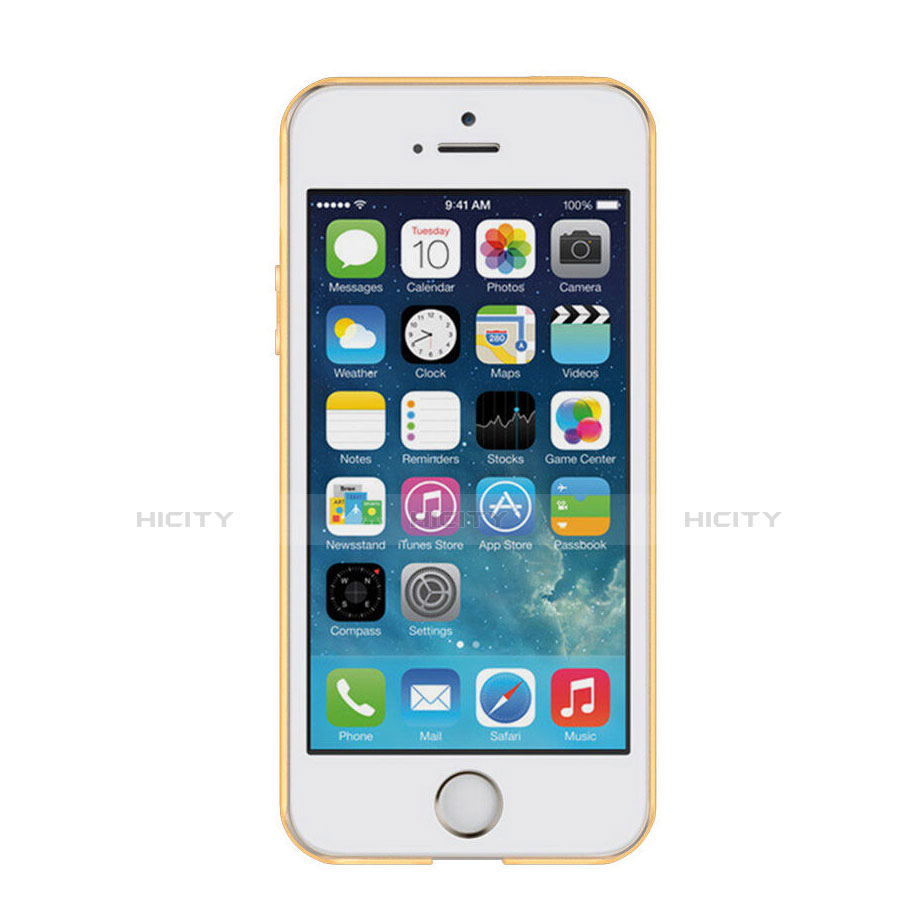Cover Ultra Slim Trasparente Morbida Opaca per Apple iPhone 5 Oro