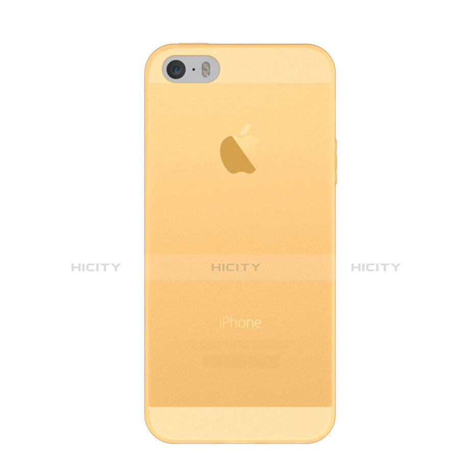 Cover Ultra Slim Trasparente Morbida Opaca per Apple iPhone 5S Oro