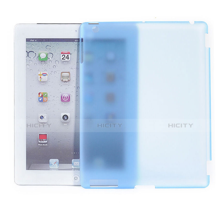 Cover Ultra Slim Trasparente Rigida Opaca per Apple iPad 4 Cielo Blu