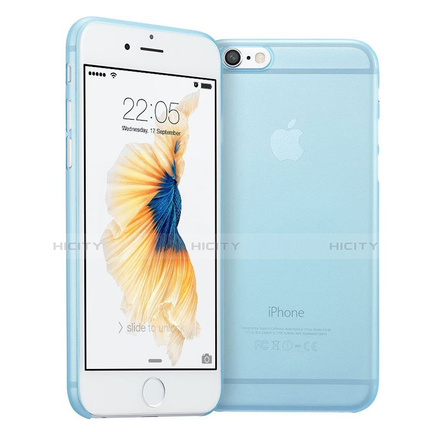 Cover Ultra Slim Trasparente Rigida Opaca per Apple iPhone 6 Cielo Blu