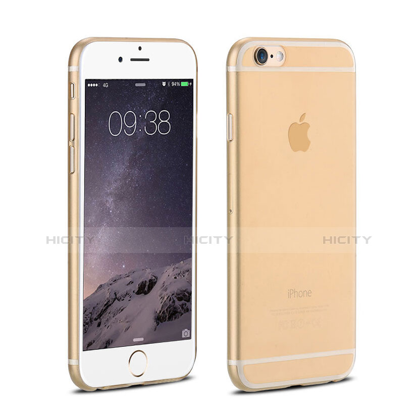 Cover Ultra Slim Trasparente Rigida Opaca per Apple iPhone 6 Oro