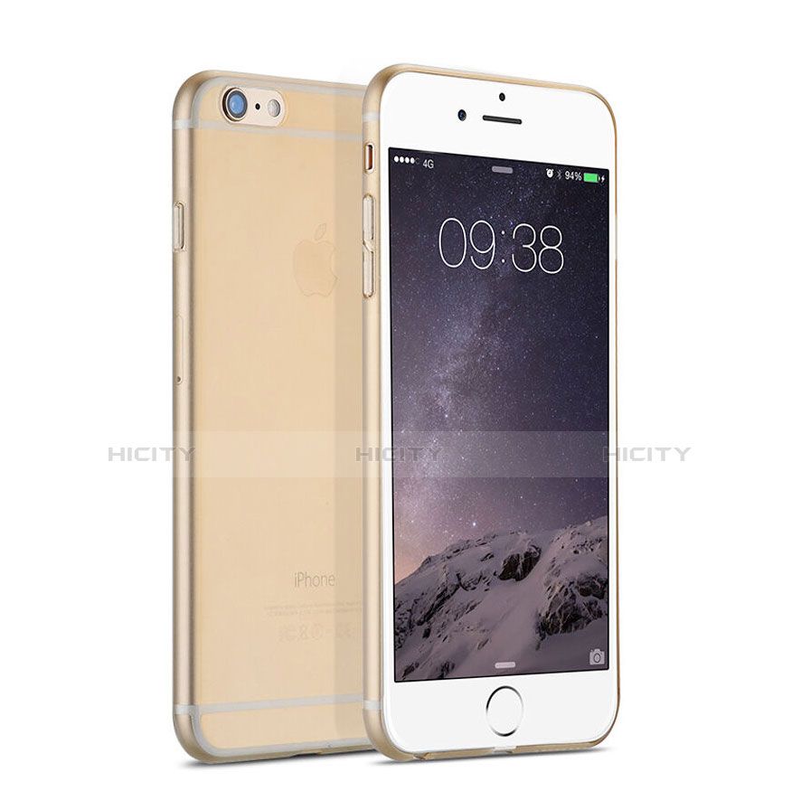 Cover Ultra Slim Trasparente Rigida Opaca per Apple iPhone 6 Oro