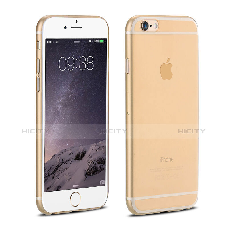 Cover Ultra Slim Trasparente Rigida Opaca per Apple iPhone 6 Plus Oro