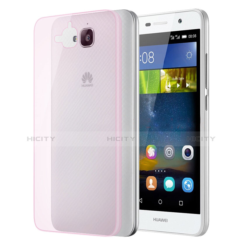 Cover Ultra Slim Trasparente Rigida Opaca per Huawei Enjoy 5 Rosa