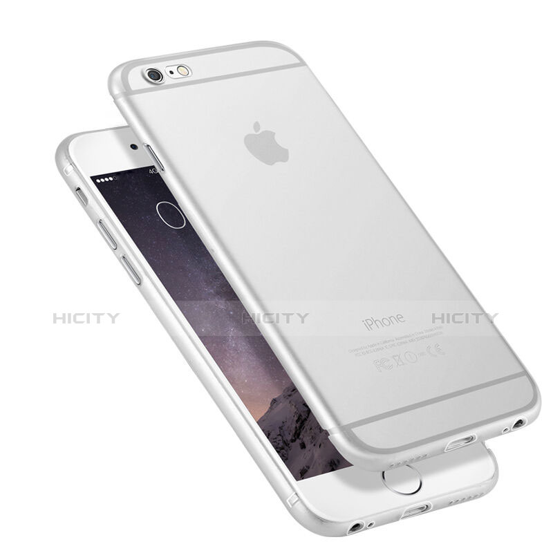 Cover Ultra Slim Trasparente Silicone Opaca per Apple iPhone 6S Bianco