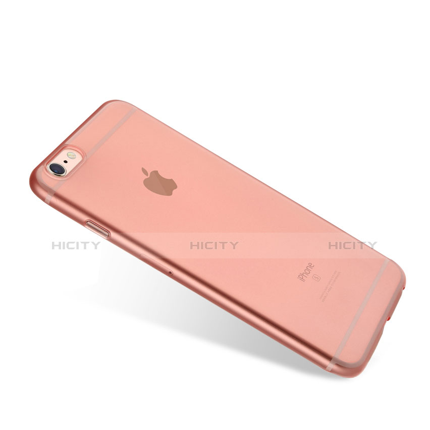 Cover Ultra Slim Trasparente Silicone Opaca per Apple iPhone 6S Oro Rosa