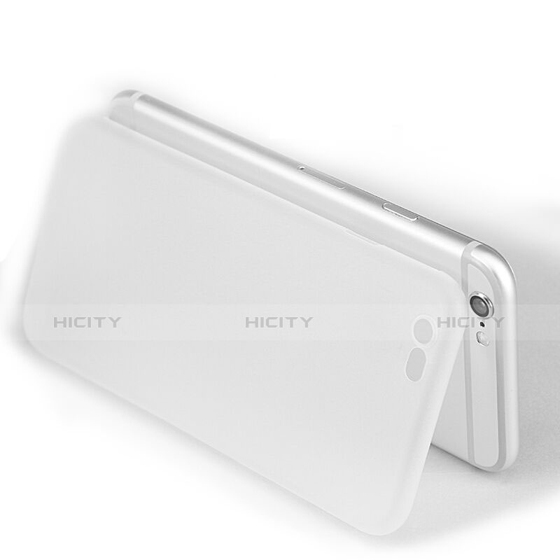 Cover Ultra Slim Trasparente Silicone Opaca per Apple iPhone 6S Plus Bianco