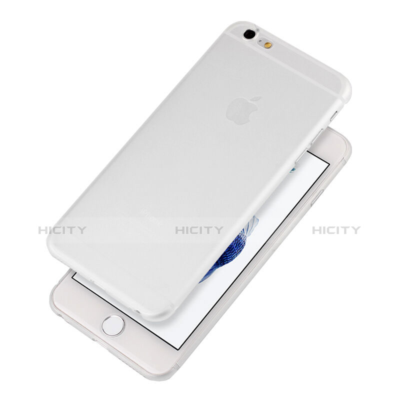 Cover Ultra Slim Trasparente Silicone Opaca per Apple iPhone 6S Plus Bianco