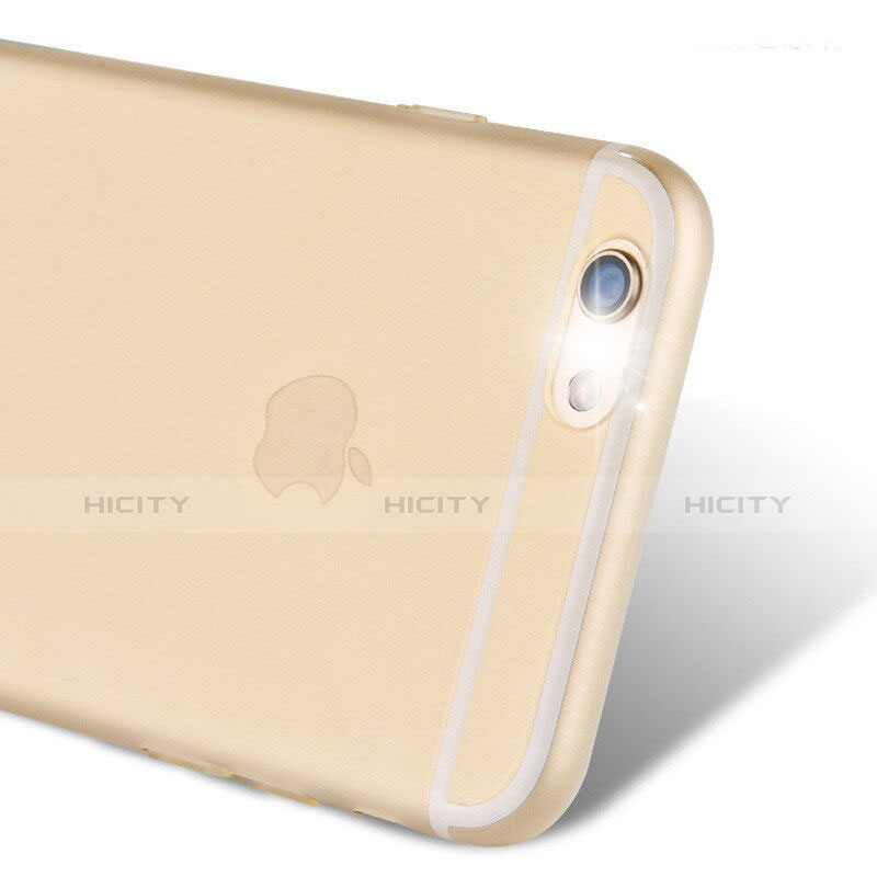 Cover Ultra Slim Trasparente Silicone Opaca per Apple iPhone 6S Plus Oro