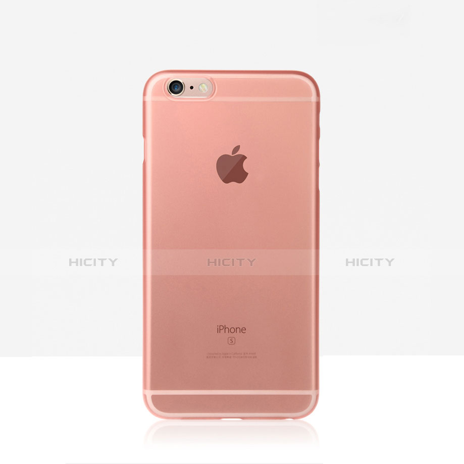 Cover Ultra Slim Trasparente Silicone Opaca per Apple iPhone 6S Plus Oro Rosa
