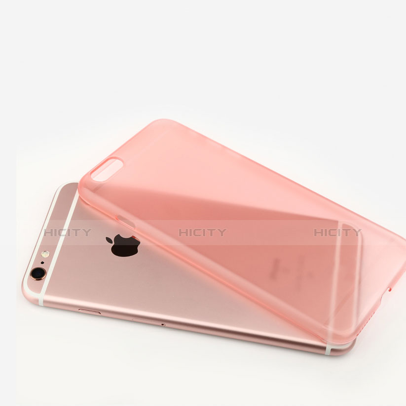 Cover Ultra Slim Trasparente Silicone Opaca per Apple iPhone 6S Plus Oro Rosa