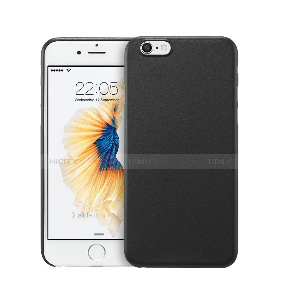 Cover Ultra Sottile Plastica Rigida Opaca G02 per Apple iPhone 6 Plus Nero
