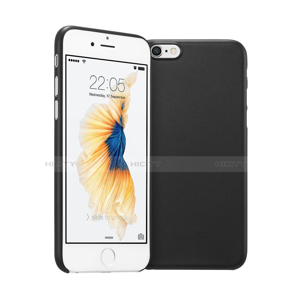 Cover Ultra Sottile Plastica Rigida Opaca G02 per Apple iPhone 6 Plus Nero