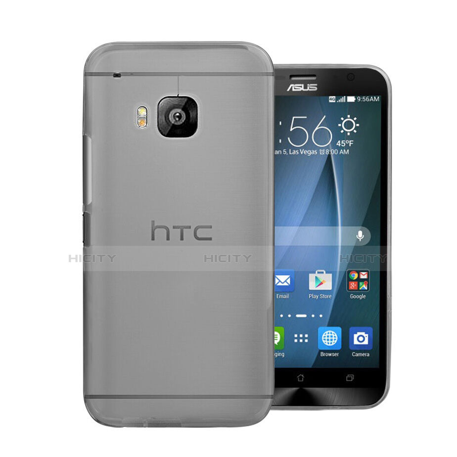 Cover Ultra Sottile Trasparente Rigida Opaca per HTC One M9 Grigio