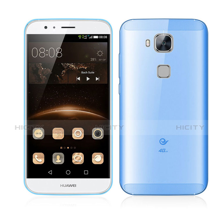 Cover Ultra Sottile Trasparente Rigida Opaca per Huawei G7 Plus Blu