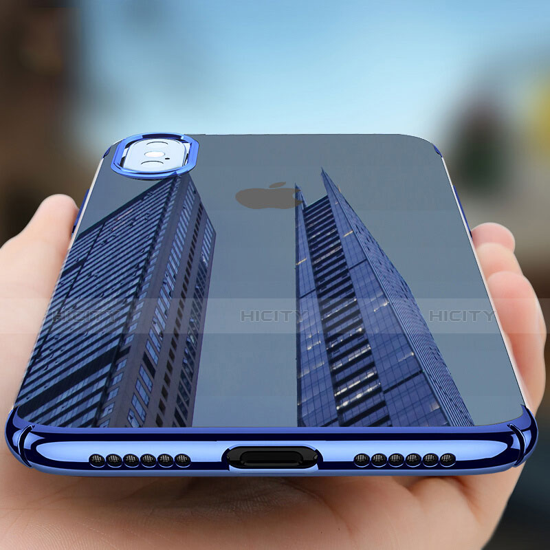 Cover Ultra Sottile Trasparente Rigida per Apple iPhone Xs Blu