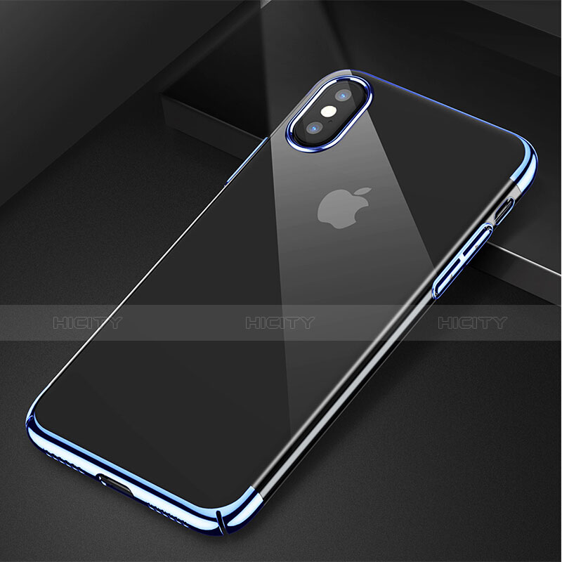 Cover Ultra Sottile Trasparente Rigida per Apple iPhone Xs Blu