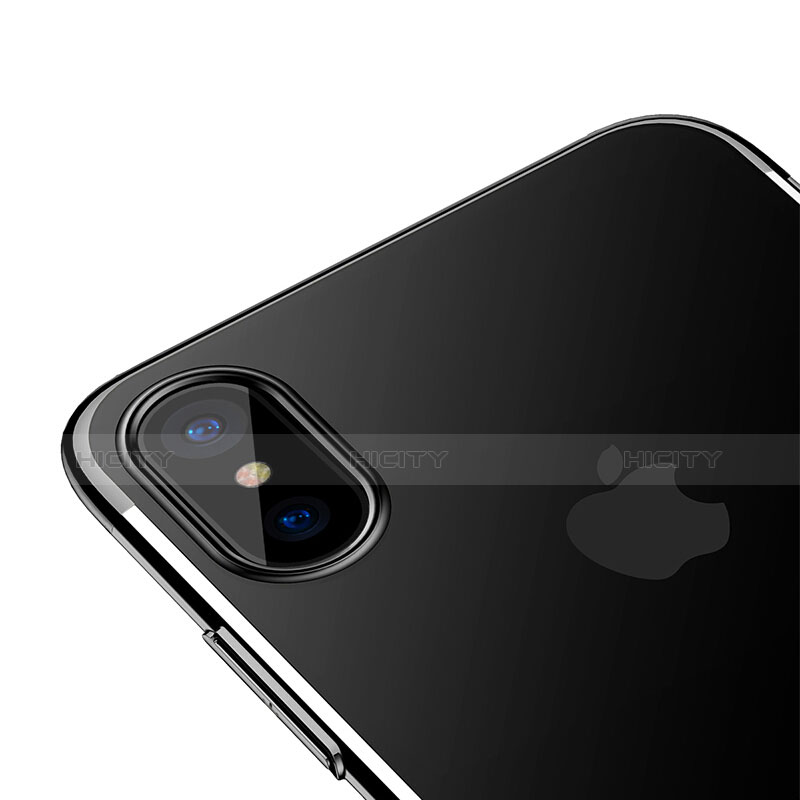 Cover Ultra Sottile Trasparente Rigida per Apple iPhone Xs Nero