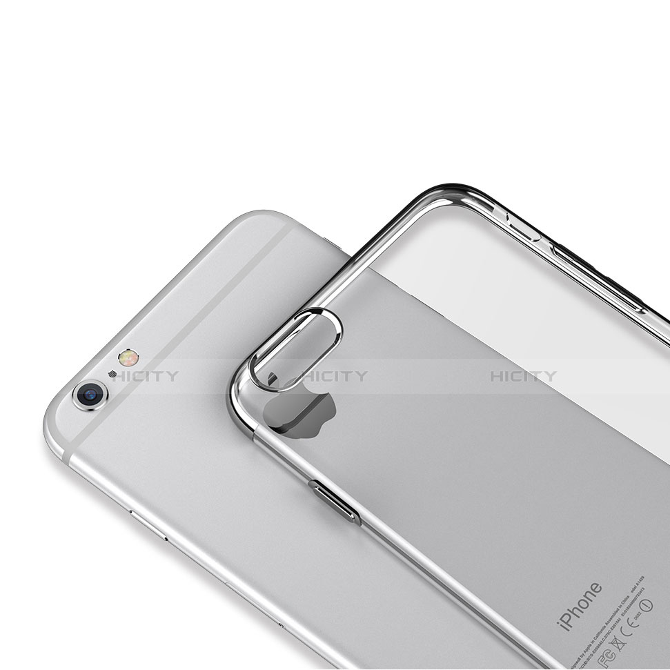 Cover Ultra Sottile Trasparente Rigida T01 per Apple iPhone 6 Nero