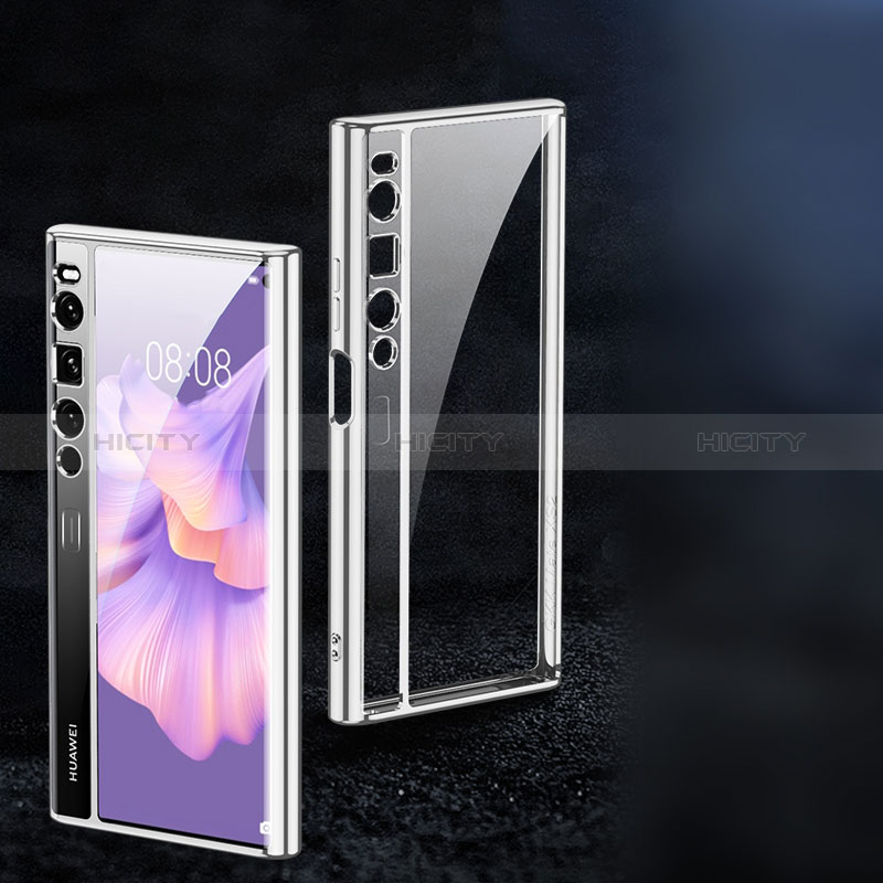 Custodia Crystal Trasparente Rigida Cover AC1 per Huawei Mate Xs 2 Argento