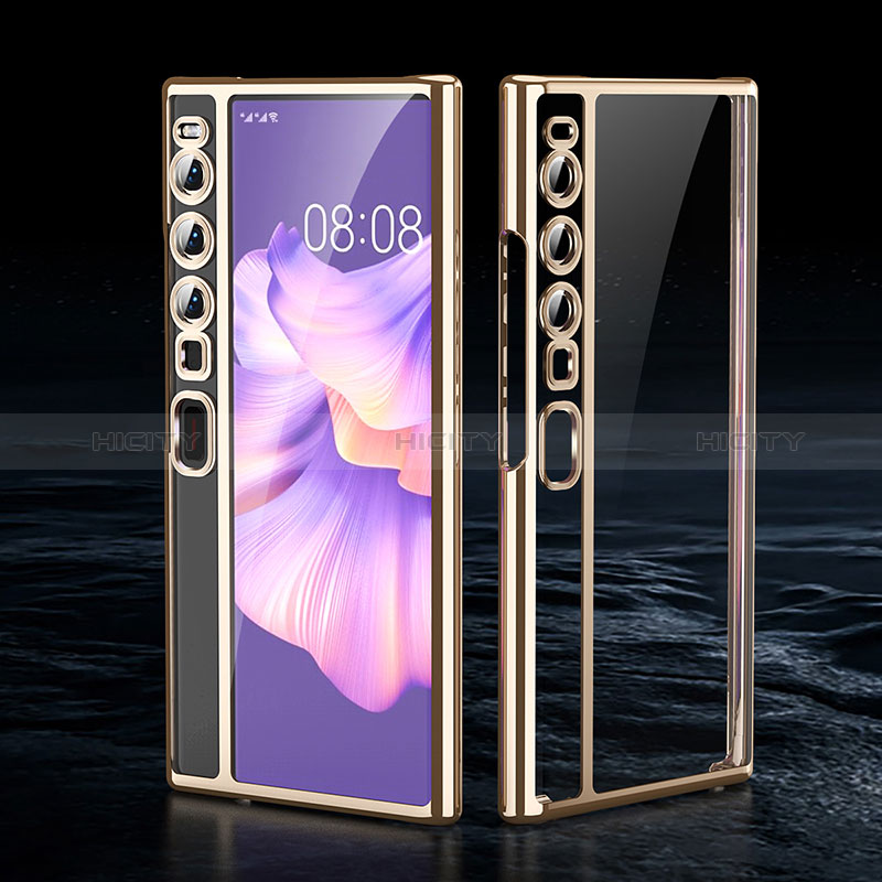Custodia Crystal Trasparente Rigida Cover AC2 per Huawei Mate Xs 2 Oro