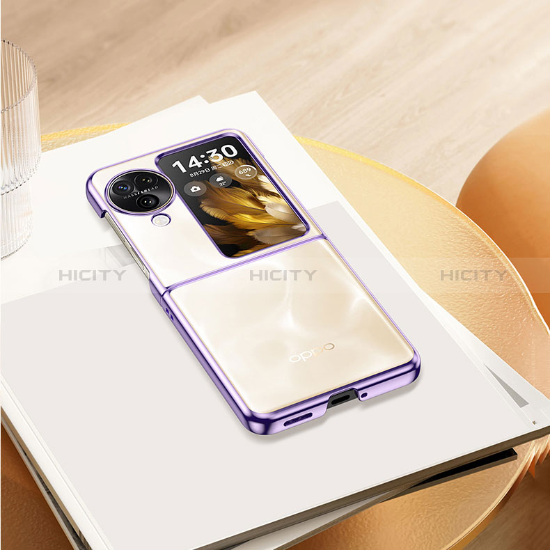 Custodia Crystal Trasparente Rigida Cover QH1 per Oppo Find N3 Flip 5G