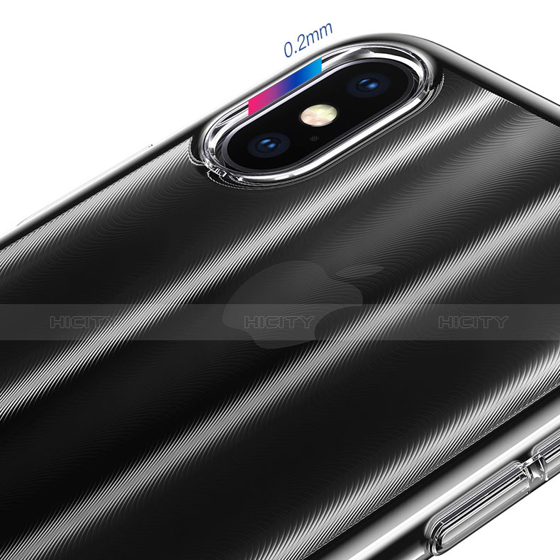 Custodia Crystal Trasparente Rigida H01 per Apple iPhone X Chiaro