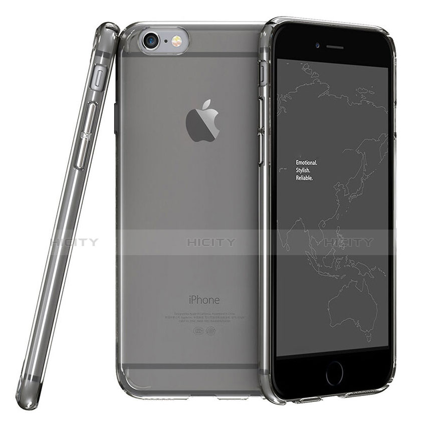 Custodia Crystal Trasparente Rigida per Apple iPhone 6 Plus Grigio