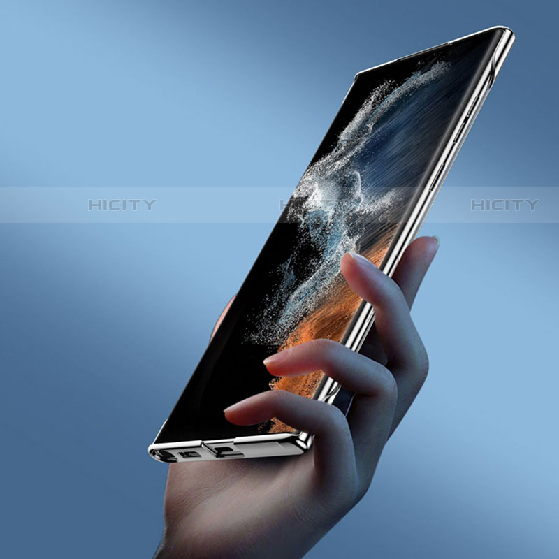 Custodia Crystal Trasparente Rigida per Samsung Galaxy S23 Ultra 5G Nero