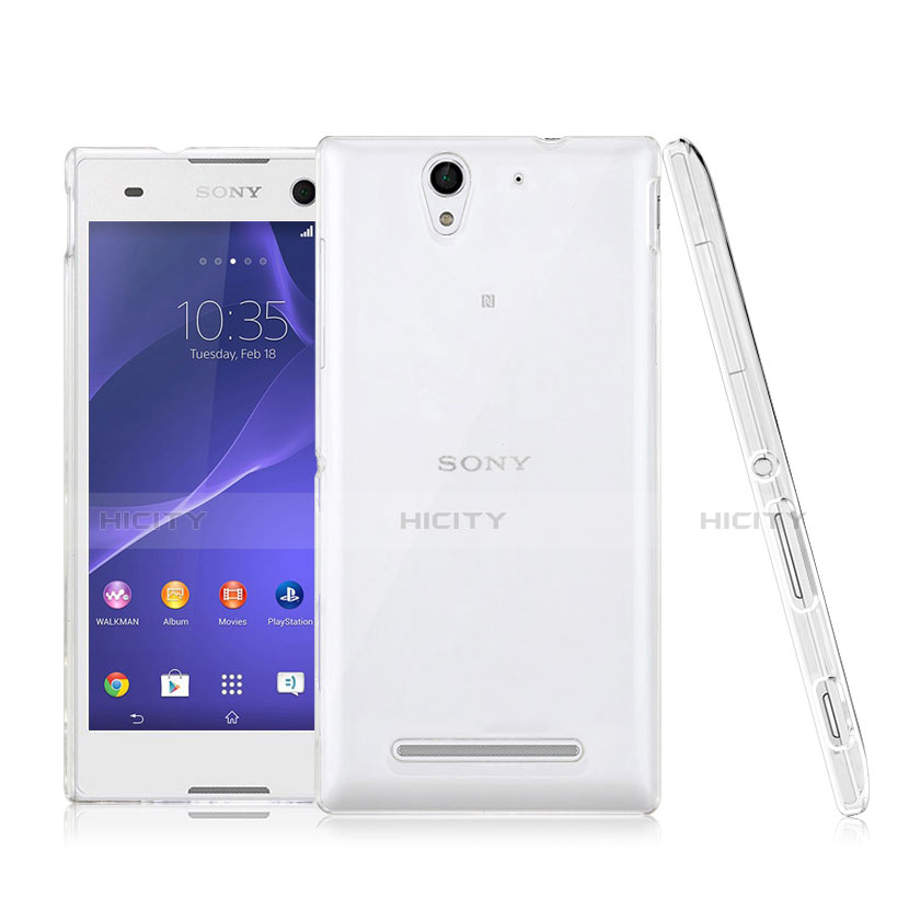 Custodia Crystal Trasparente Rigida per Sony Xperia C3 Chiaro