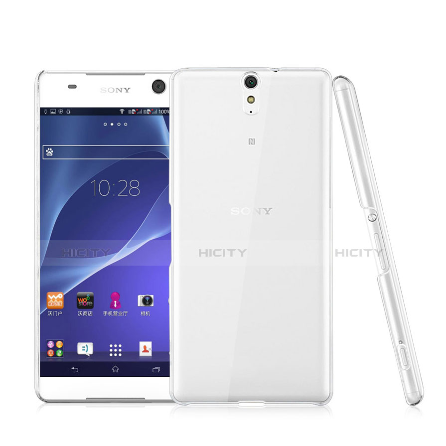 Custodia Crystal Trasparente Rigida per Sony Xperia C5 Ultra Chiaro