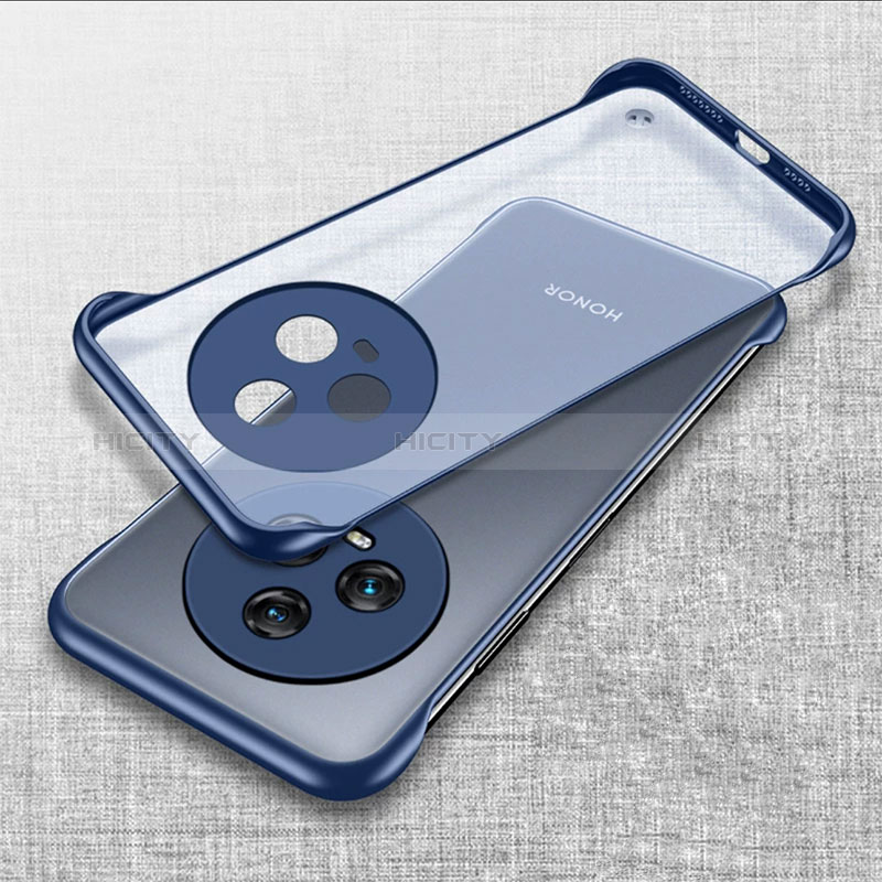 Custodia Crystal Trasparente Rigida Senza Cornice Cover H02 per Huawei Honor Magic5 5G Blu