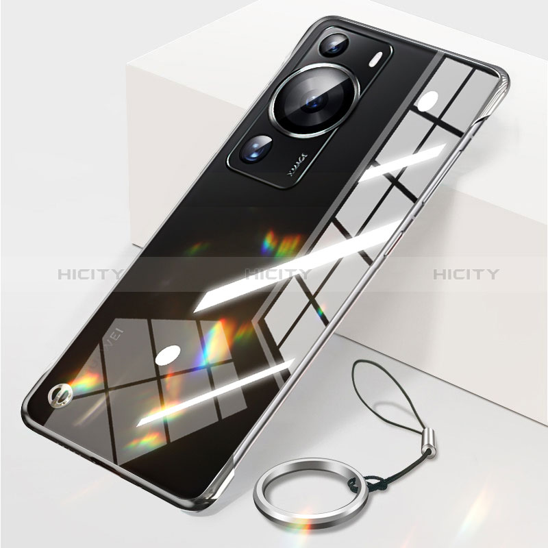 Custodia Crystal Trasparente Rigida Senza Cornice Cover per Huawei P60 Pro Nero