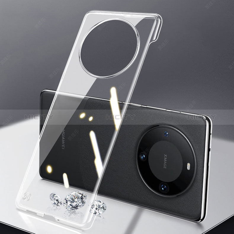 Custodia Crystal Trasparente Rigida Senza Cornice Cover T01 per Huawei Mate 60 Pro Chiaro