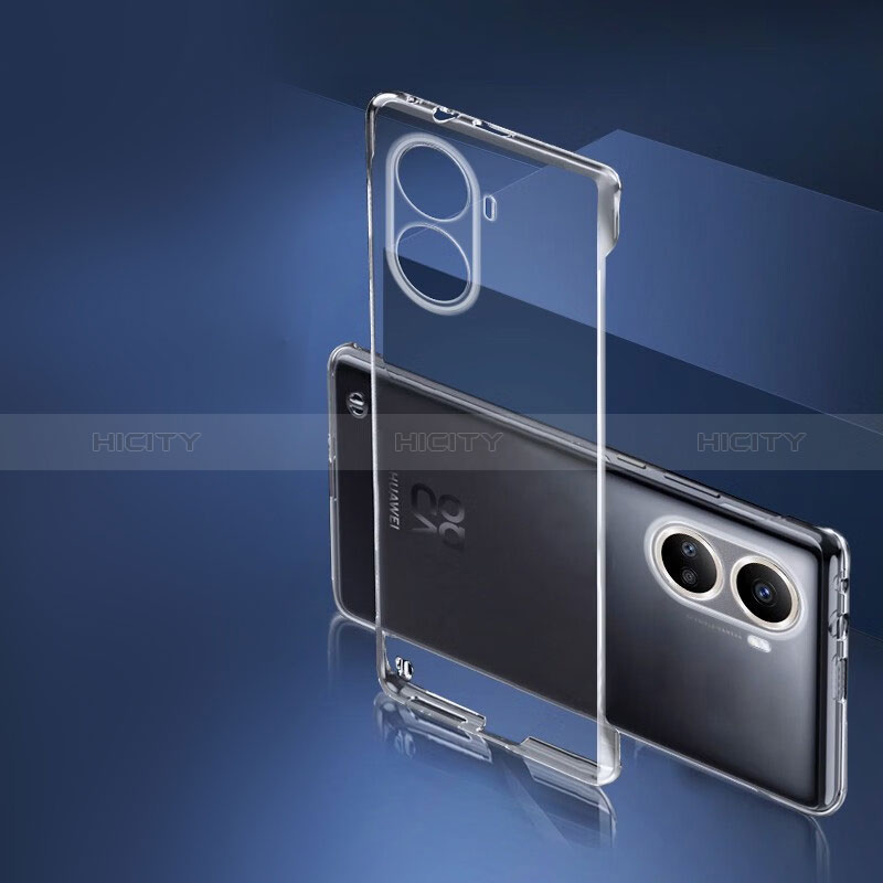 Custodia Crystal Trasparente Rigida Senza Cornice Cover T01 per Huawei Nova 10 SE Nero
