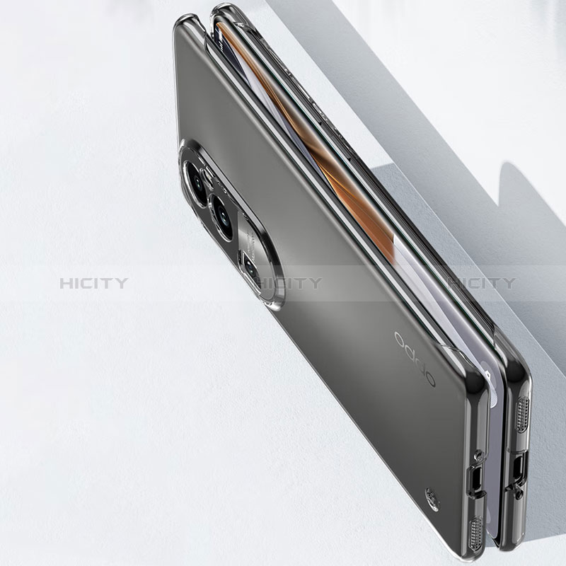 Custodia Crystal Trasparente Rigida Senza Cornice Cover T01 per Oppo Reno10 Pro+ Plus 5G Chiaro