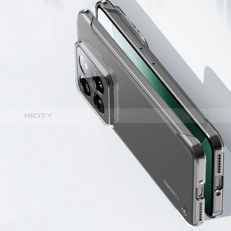 Custodia Crystal Trasparente Rigida Senza Cornice Cover T01 per Xiaomi Mi 14 Pro 5G Chiaro