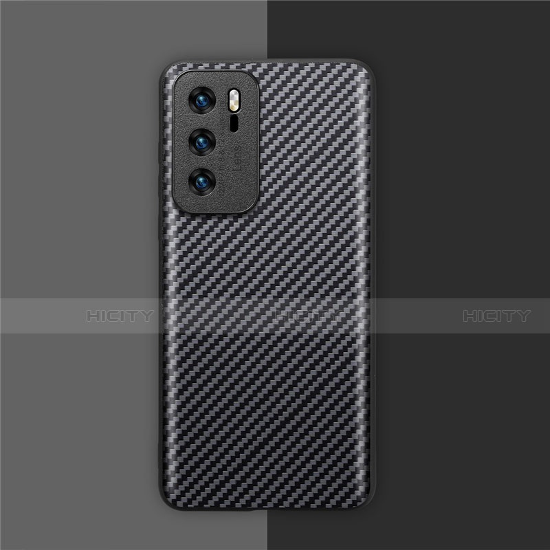 Custodia Fibra di Carbonio Lusso Morbida Spigato Cover per Huawei P40