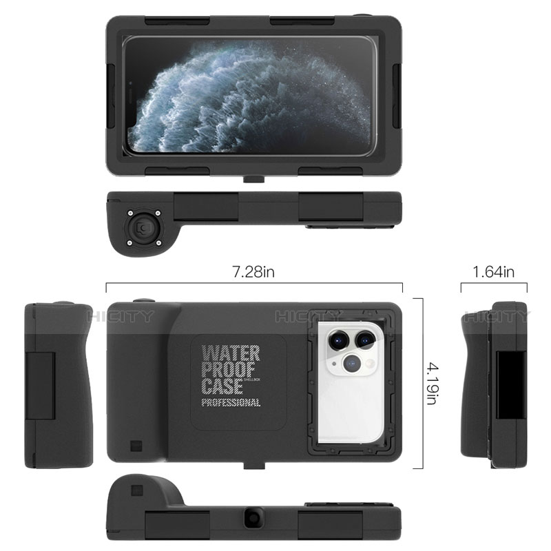 Custodia Impermeabile Silicone Cover e Plastica Opaca Waterproof Cover 360 Gradi per Apple iPhone 11 Pro